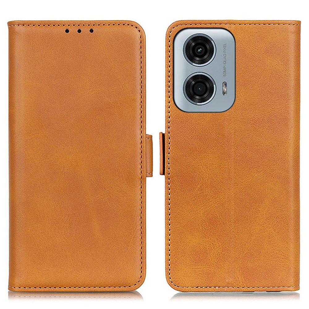For Motorola Moto G04 4G / G24 4G Case Magnetic Side Buckle PU Leather Stand Phone Cover