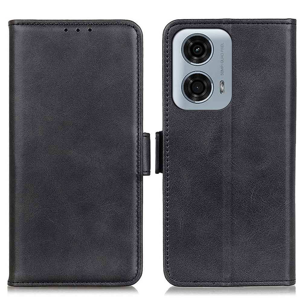 For Motorola Moto G04 4G / G24 4G Case Magnetic Side Buckle PU Leather Stand Phone Cover