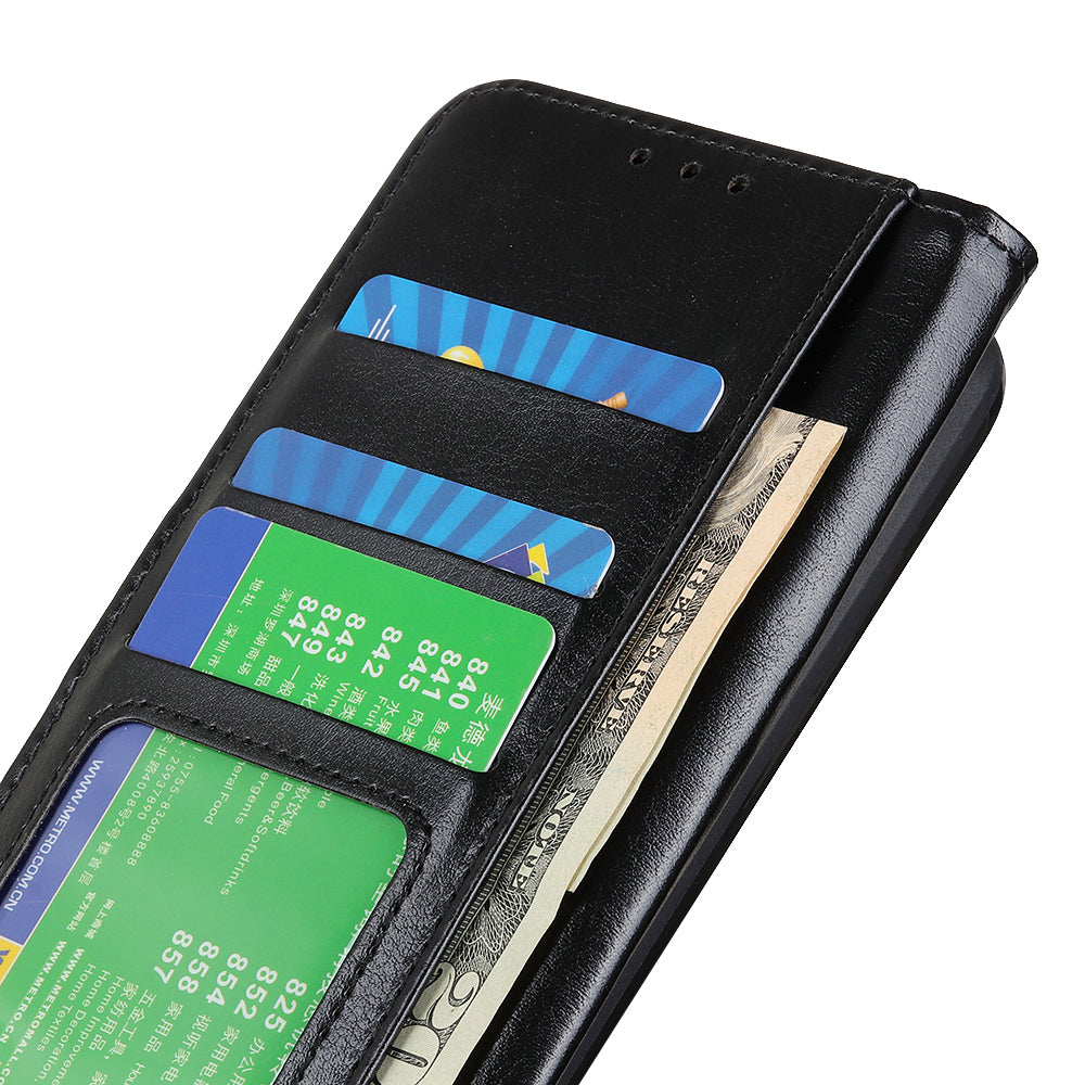 For Motorola Moto G04 4G / G24 4G Leather Wallet Case Crazy Horse Texture Phone Cover