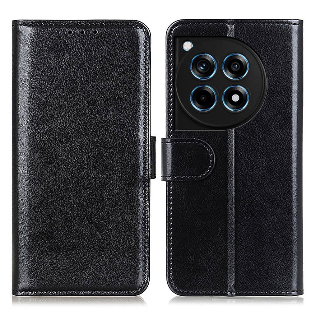 For OnePlus Ace 3 5G / 12R 5G Wallet Case Crazy Horse Texture Phone Leather Cover