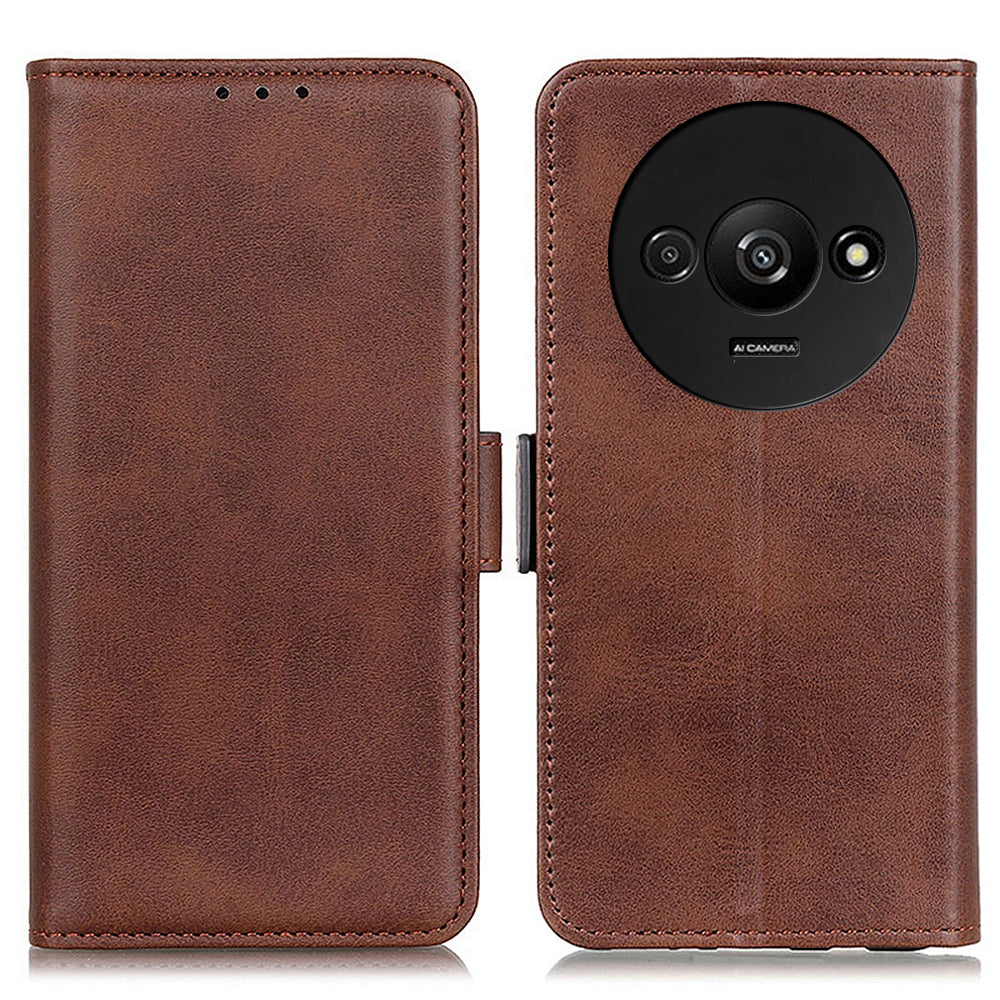 For Xiaomi Redmi A3 / Poco C61 4G Wallet Case PU Leather Stand Phone Cover Side Magnetic Clasp