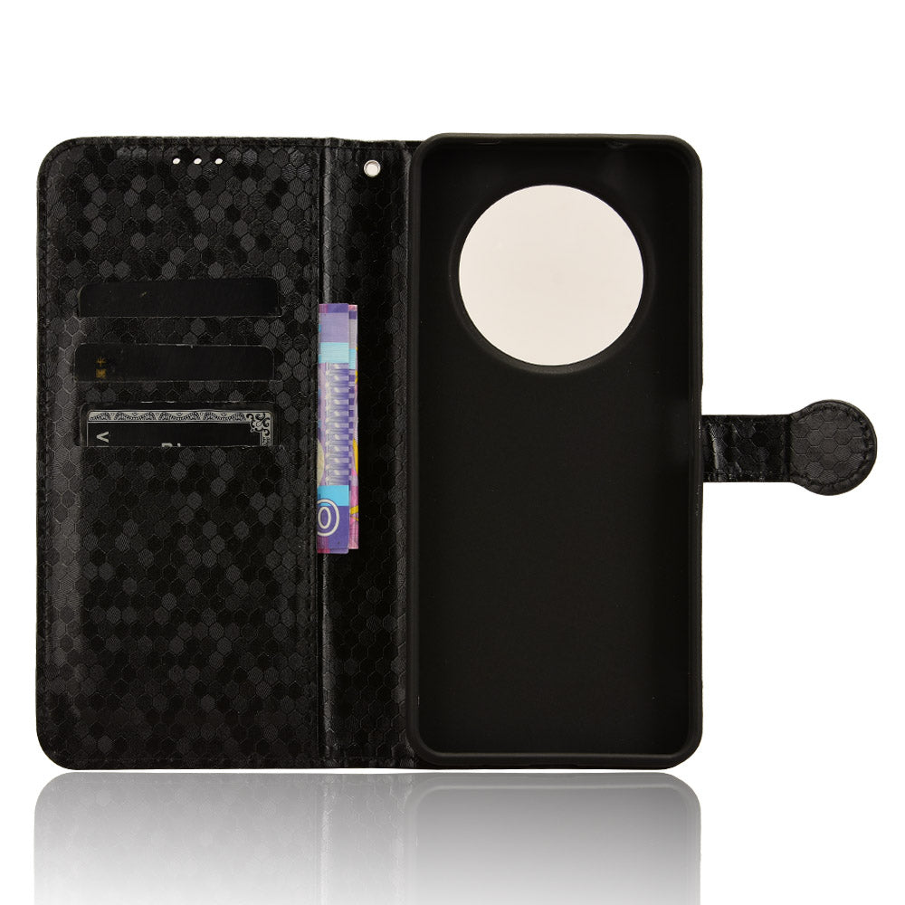For Xiaomi Redmi A3 / Poco C61 4G Case Dots Imprinted PU Leather Viewing Stand Phone Cover