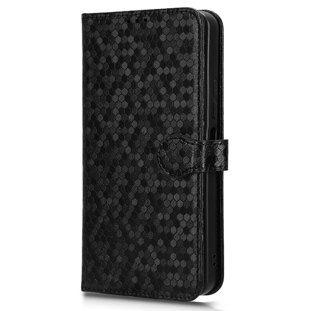 For Xiaomi Redmi 13C 4G / Poco C65 4G Phone Case Leather Viewing Stand Cover with Imprinted Dots