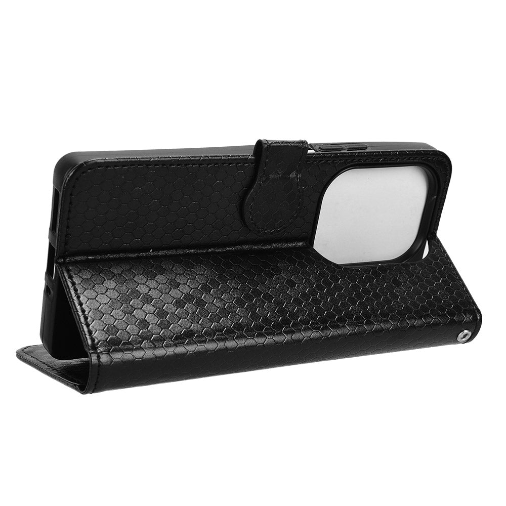 For Xiaomi Redmi Note 13 Pro 4G / Poco M6 Pro 4G Wallet Case Dots Imprinted Magnetic Closing Phone Cover
