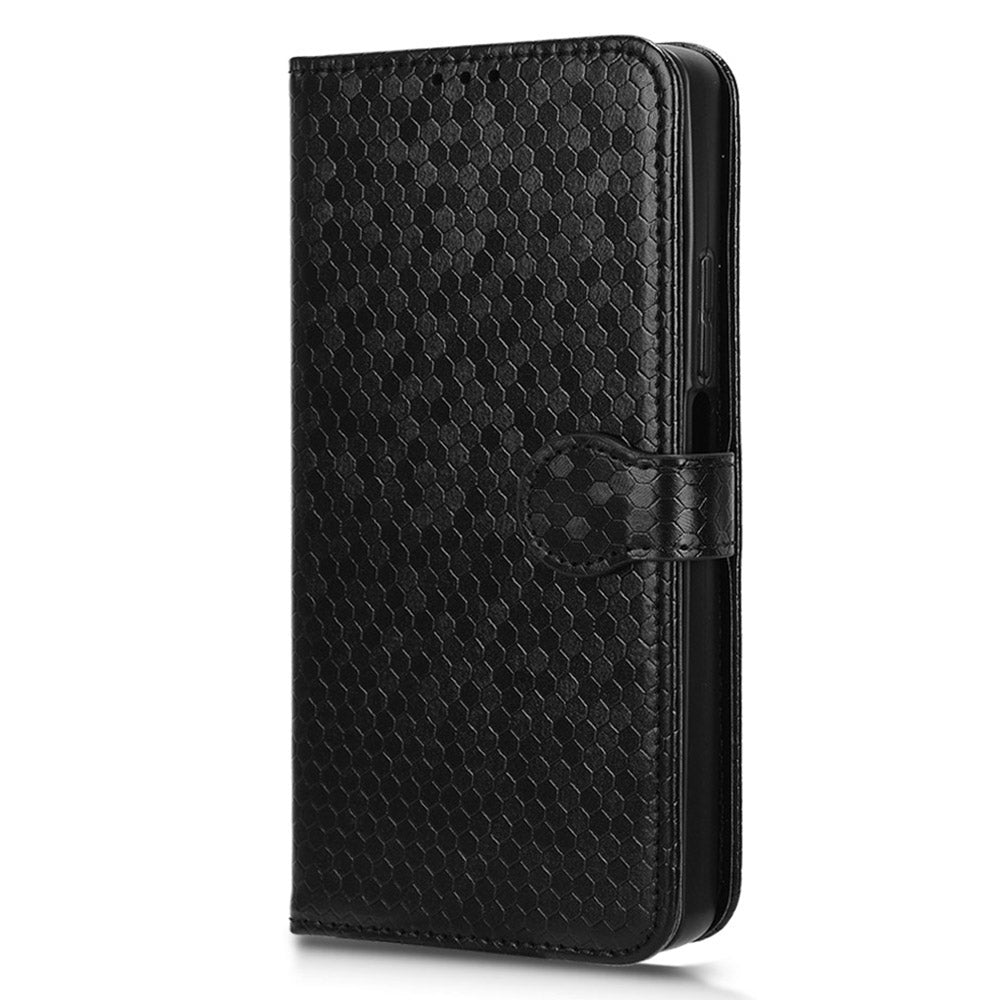 For Xiaomi Redmi Note 13 Pro 4G / Poco M6 Pro 4G Wallet Case Dots Imprinted Magnetic Closing Phone Cover