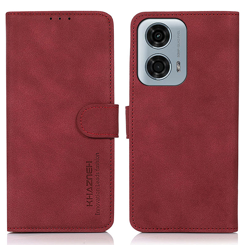 KHAZNEH For Motorola Moto G24 Power Shockproof Leather Case Wallet Stand Cover