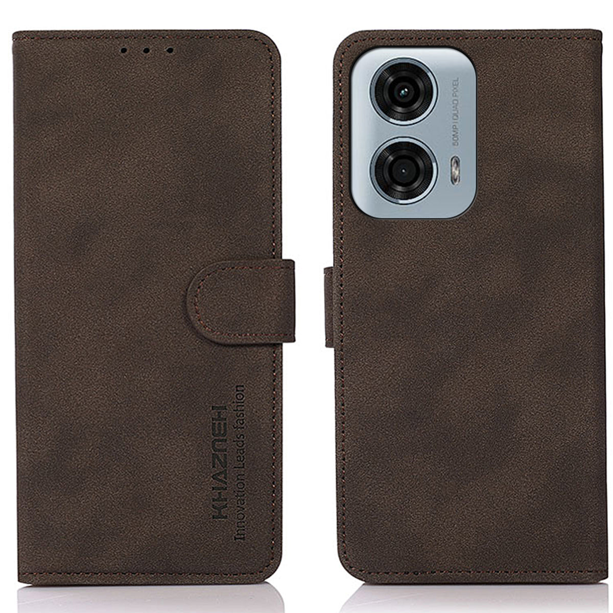 KHAZNEH For Motorola Moto G24 Power Shockproof Leather Case Wallet Stand Cover