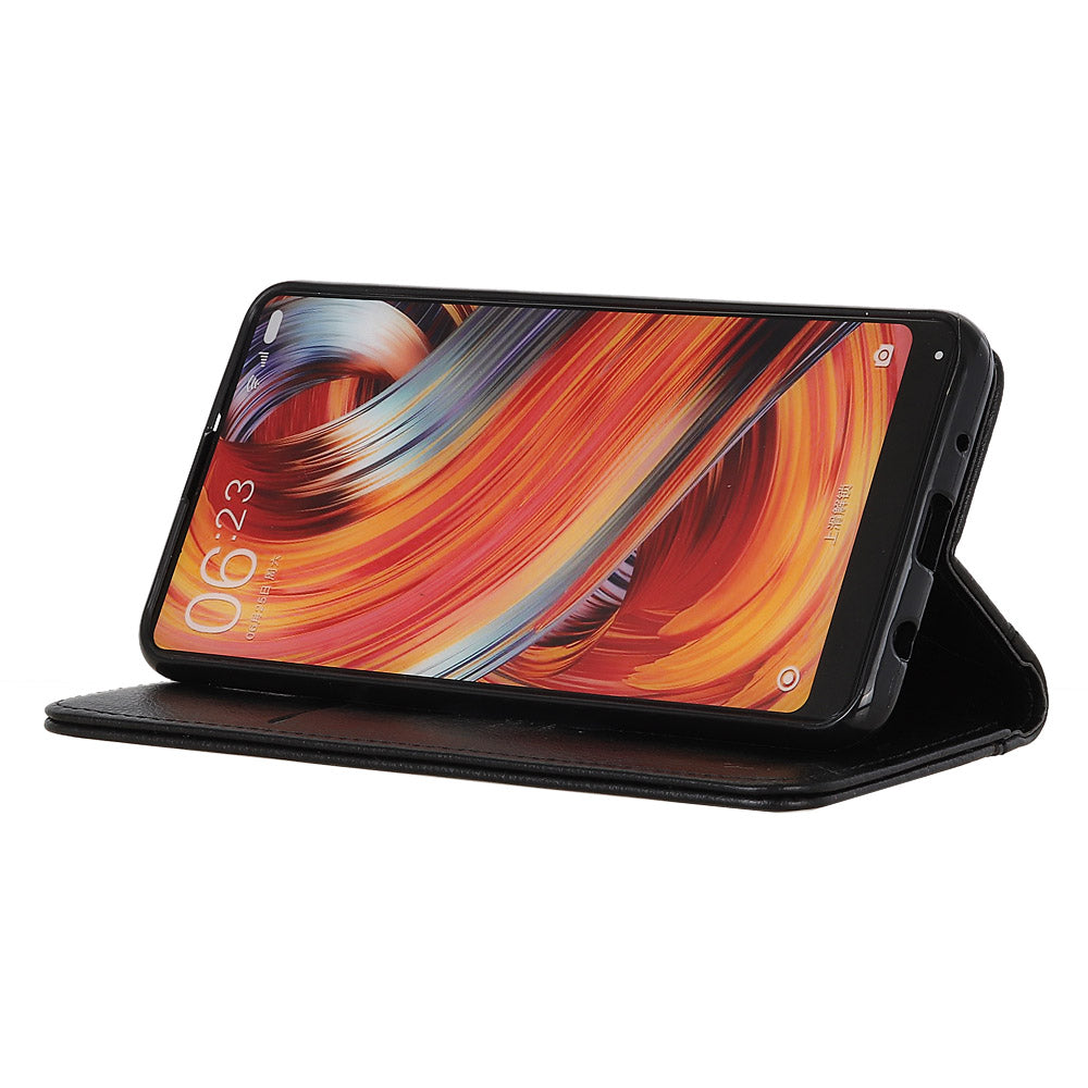 For Motorola Moto G24 Power Case Litchi Texture Split Leather Magnetic Closing Wallet Phone Cover
