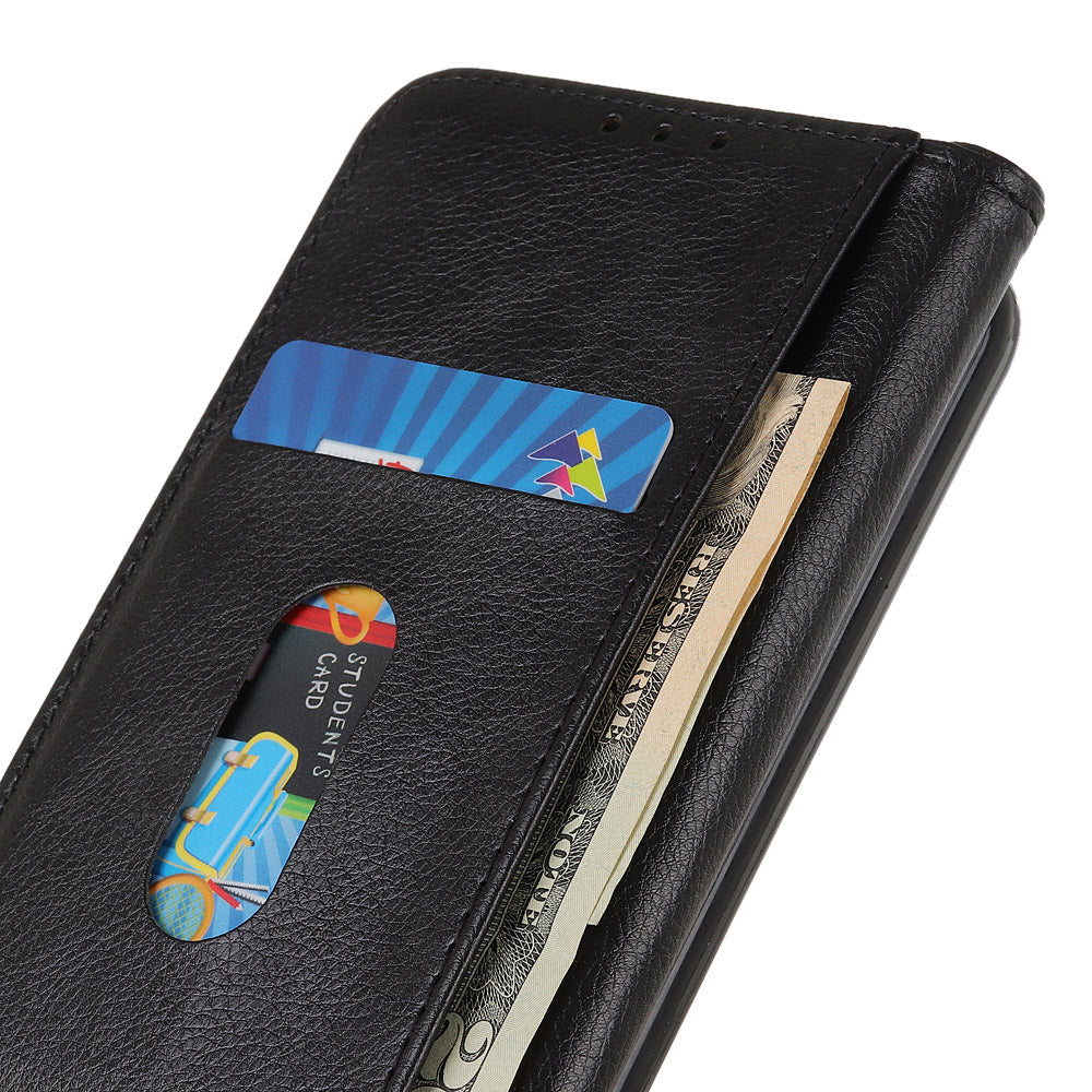 For Motorola Moto G24 Power Case Litchi Texture Split Leather Magnetic Closing Wallet Phone Cover
