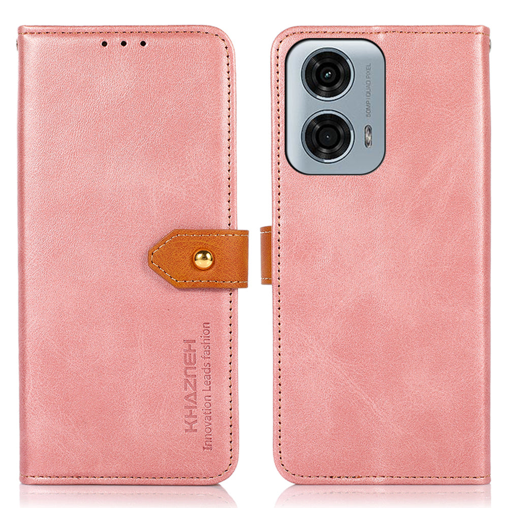 KHAZNEH For Motorola Moto G24 Power Magnetic Flip PU Leather Case Protective Phone Cover