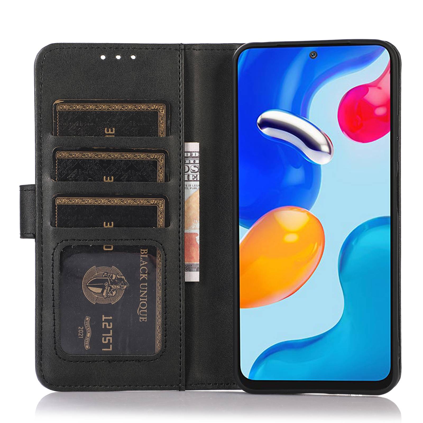 For Motorola Moto G24 Power Phone Stand Case PU Leather Cowhide Texture Card Slots Phone Cover
