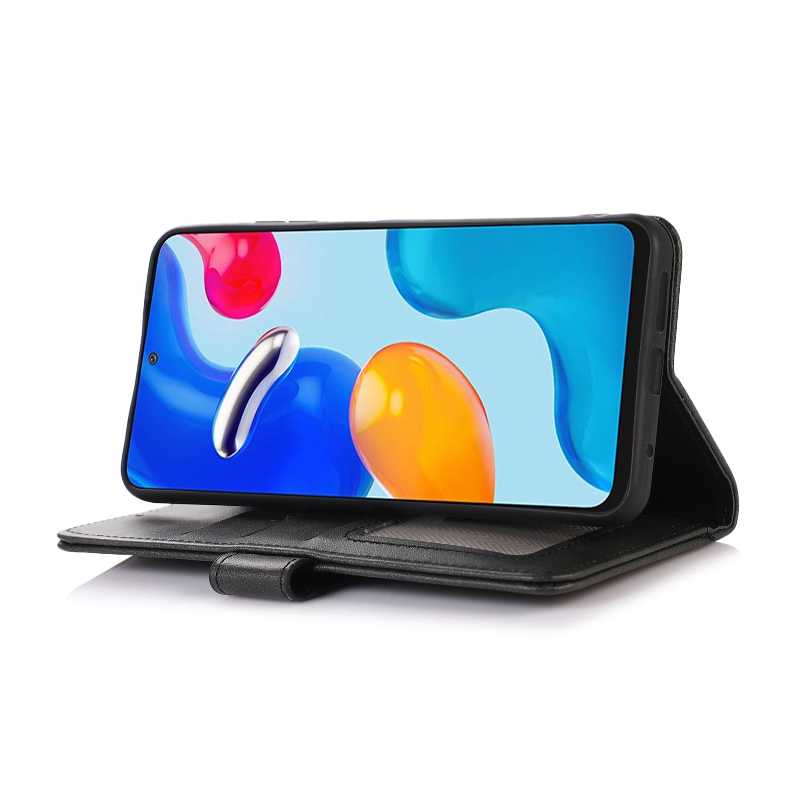 For Motorola Moto G24 Power Phone Stand Case PU Leather Cowhide Texture Card Slots Phone Cover