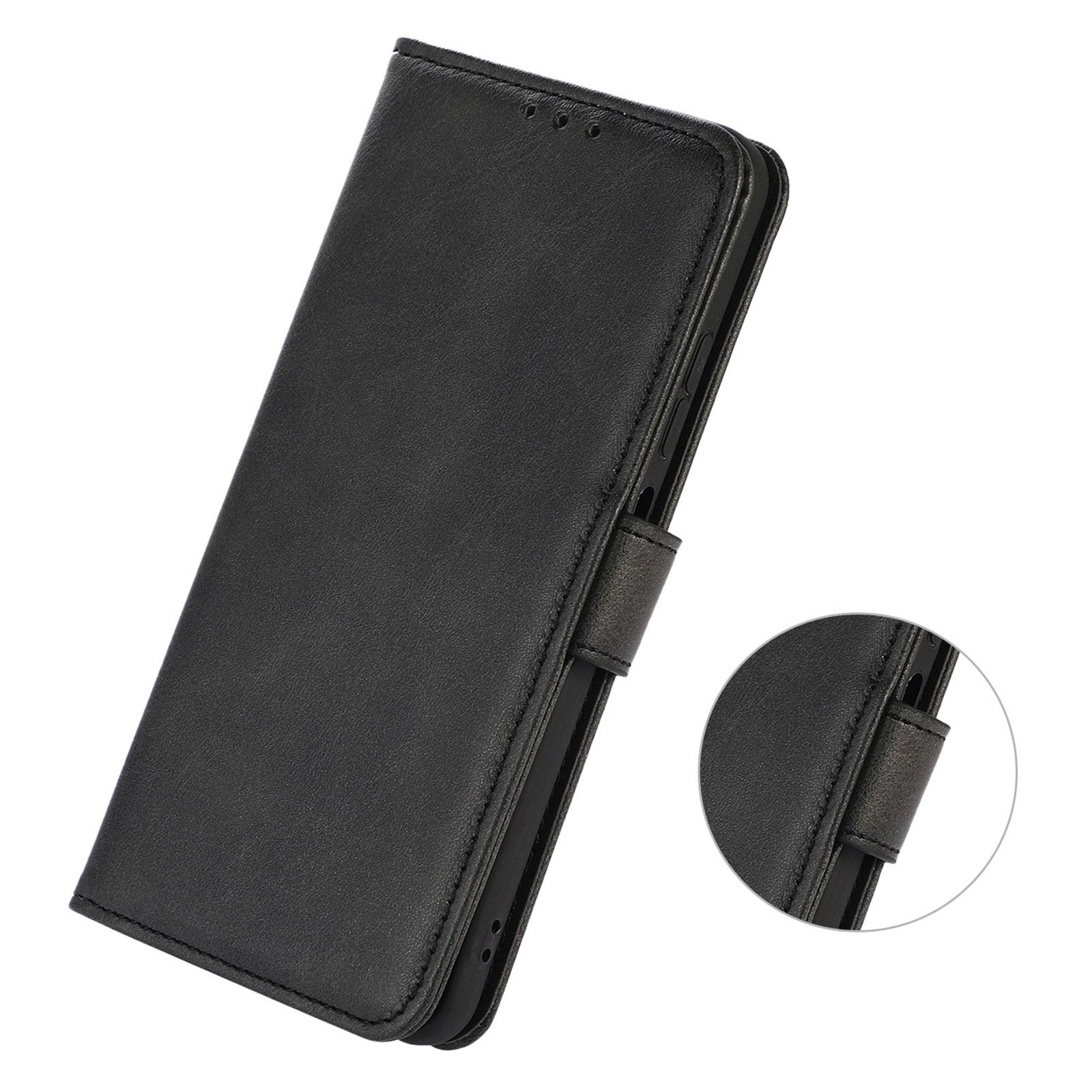For Motorola Moto G24 Power Phone Stand Case PU Leather Cowhide Texture Card Slots Phone Cover
