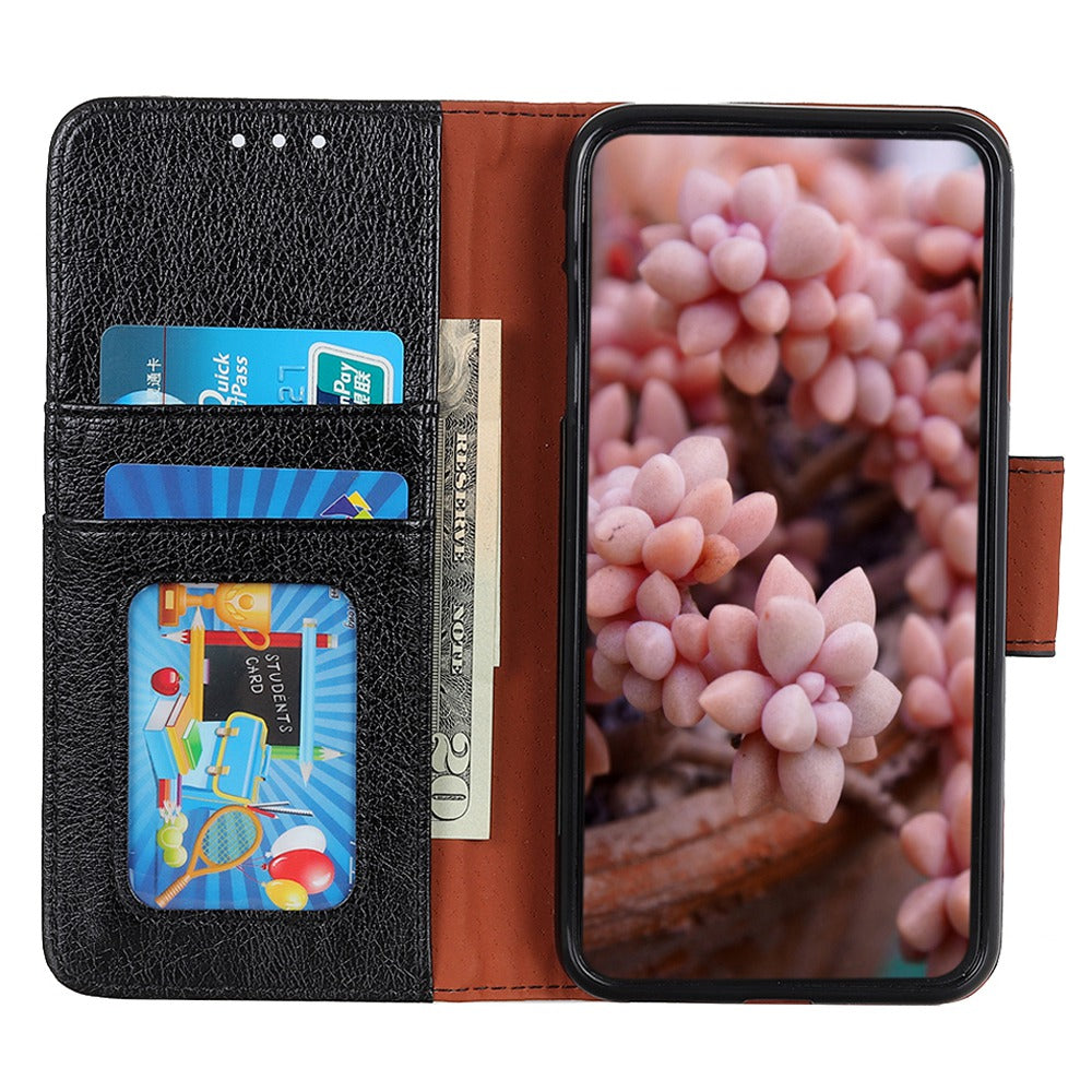 For Motorola Moto G24 Power Phone Case Card Slot Stand Split Leather Nappa Texture Phone Cover