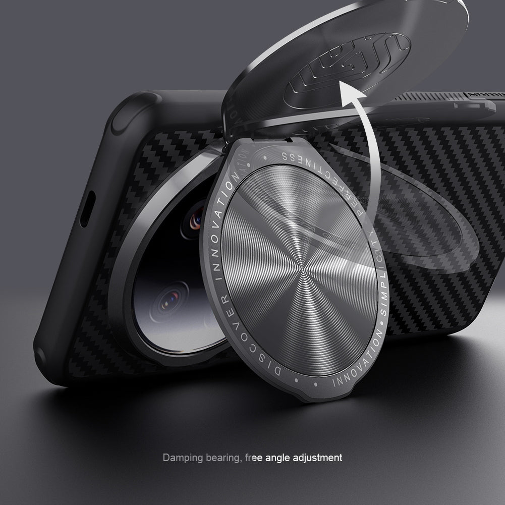 NILLKIN Carboprof Case for Xiaomi 14 Ultra Case Camera Kickstand Cover TPU+Aramid Fiber Phone Shell