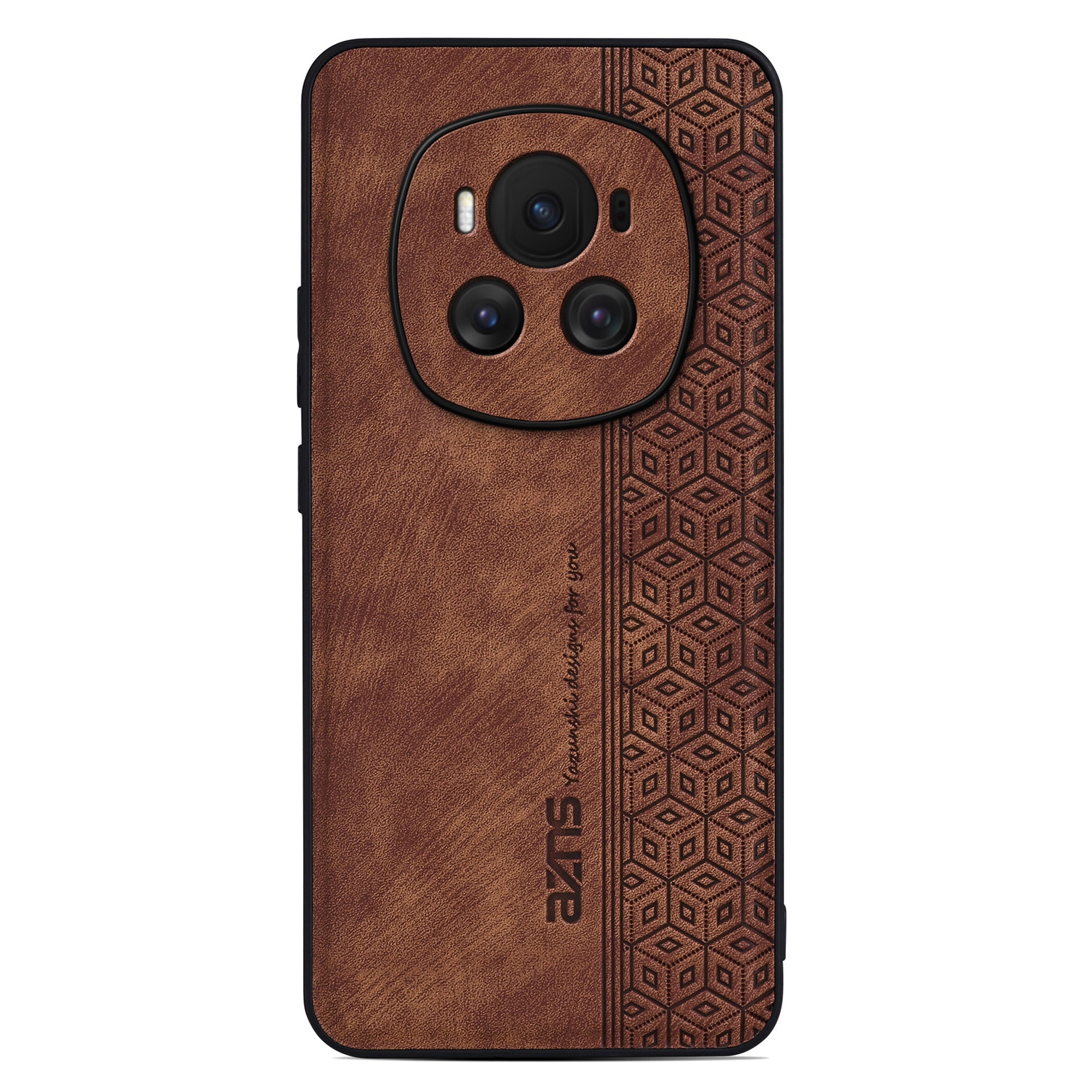 AZNS For Honor Magic6 5G Case Imprinted PU Leather Coated TPU Protective Phone Cover