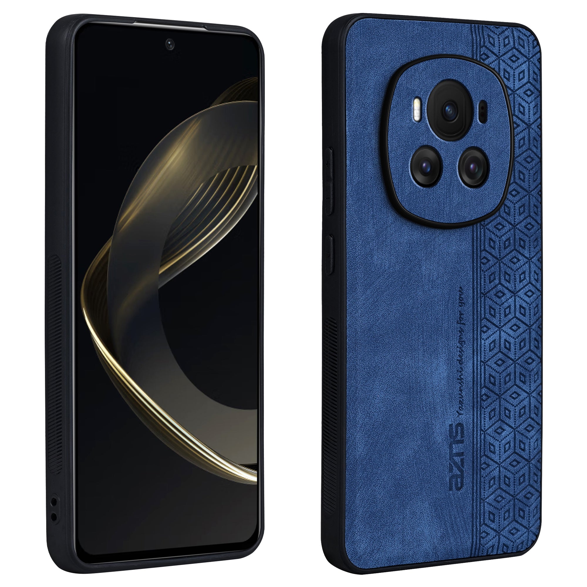 AZNS For Honor Magic6 5G Case Imprinted PU Leather Coated TPU Protective Phone Cover