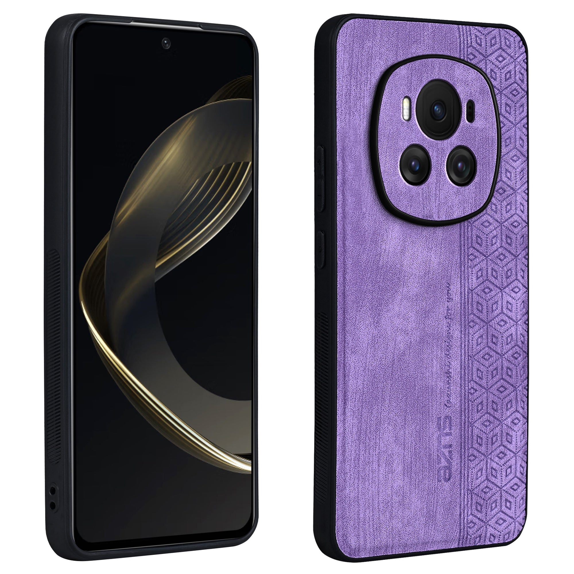AZNS For Honor Magic6 5G Case Imprinted PU Leather Coated TPU Protective Phone Cover