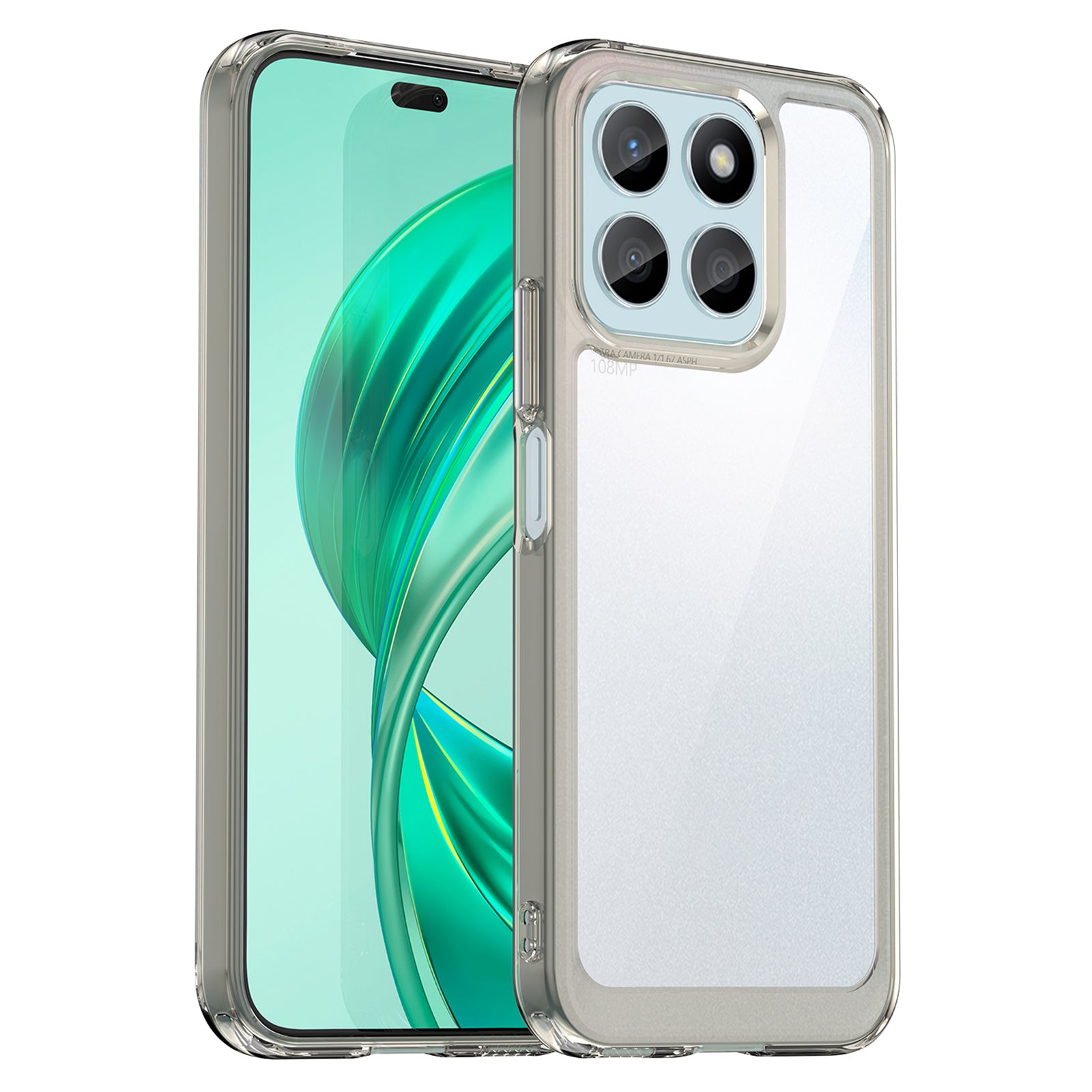 For Honor X8b 4G Phone Case TPU Frame Clear Acrylic Bump Proof Back Cover
