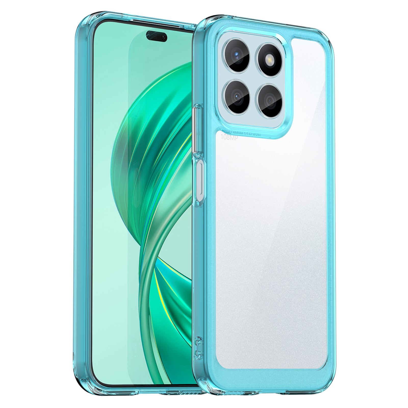 For Honor X8b 4G Phone Case TPU Frame Clear Acrylic Bump Proof Back Cover