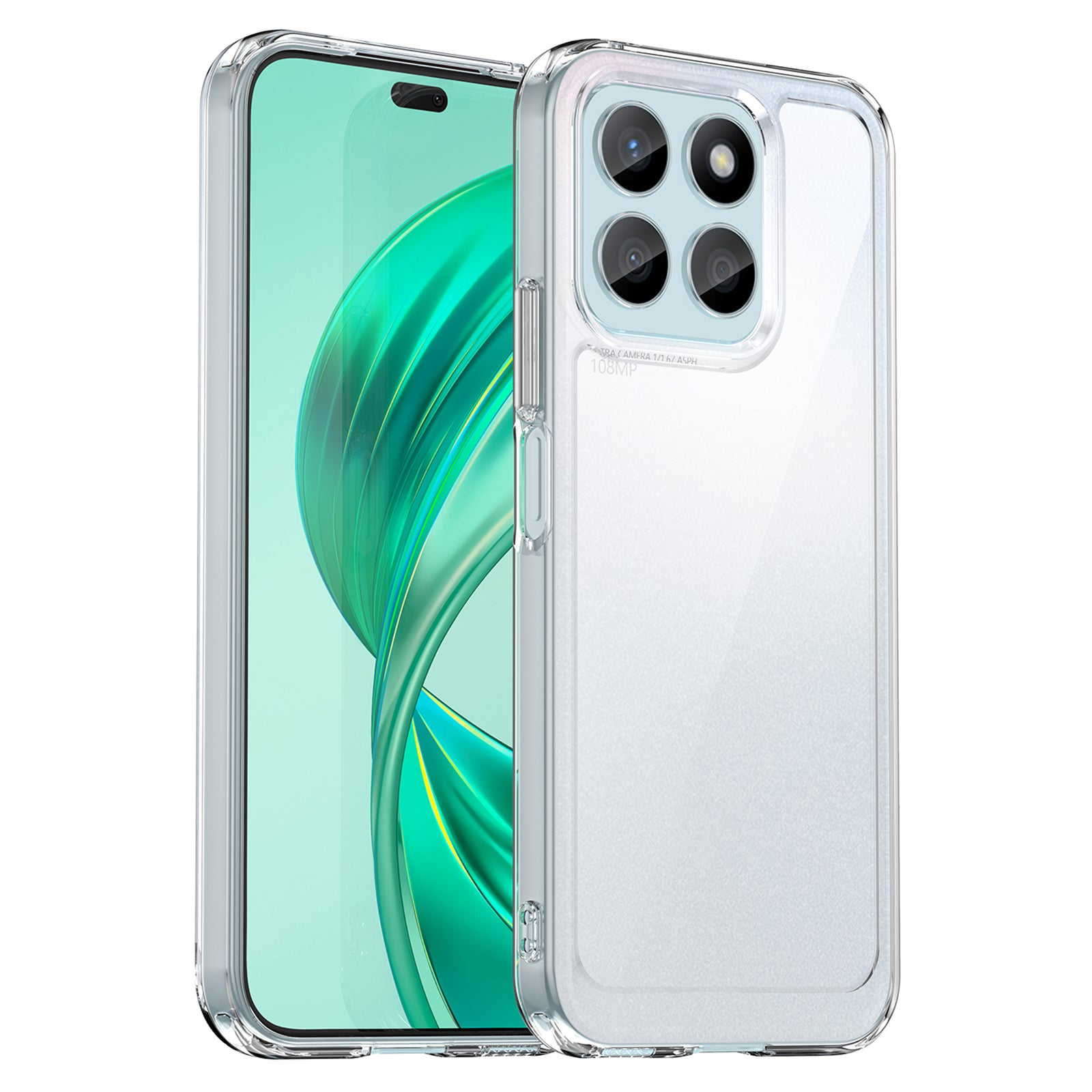 For Honor X8b 4G Phone Case TPU Frame Clear Acrylic Bump Proof Back Cover
