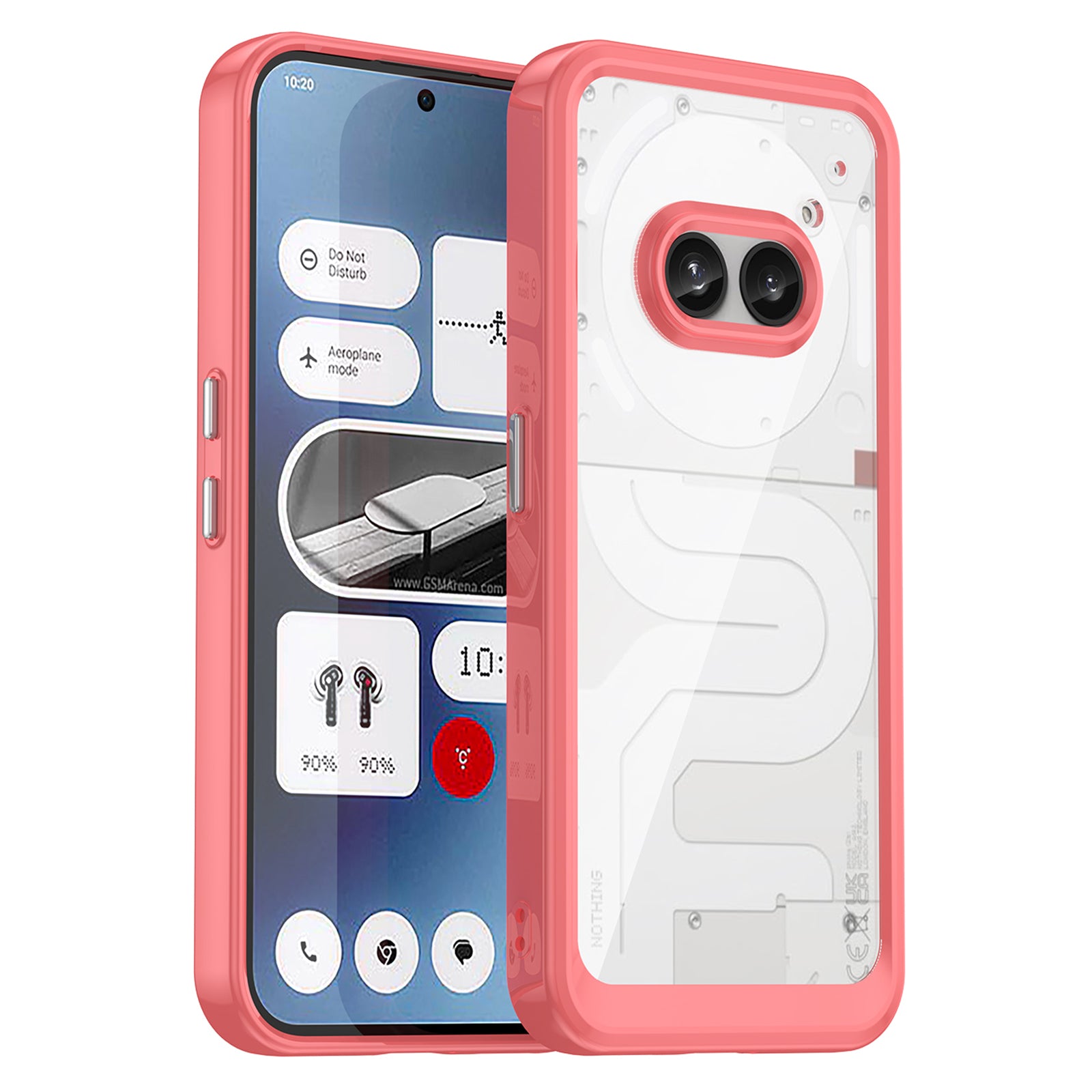 For Nothing Phone (2a) Case Drop-proof TPU Frame Clear Acrylic Protective Shell