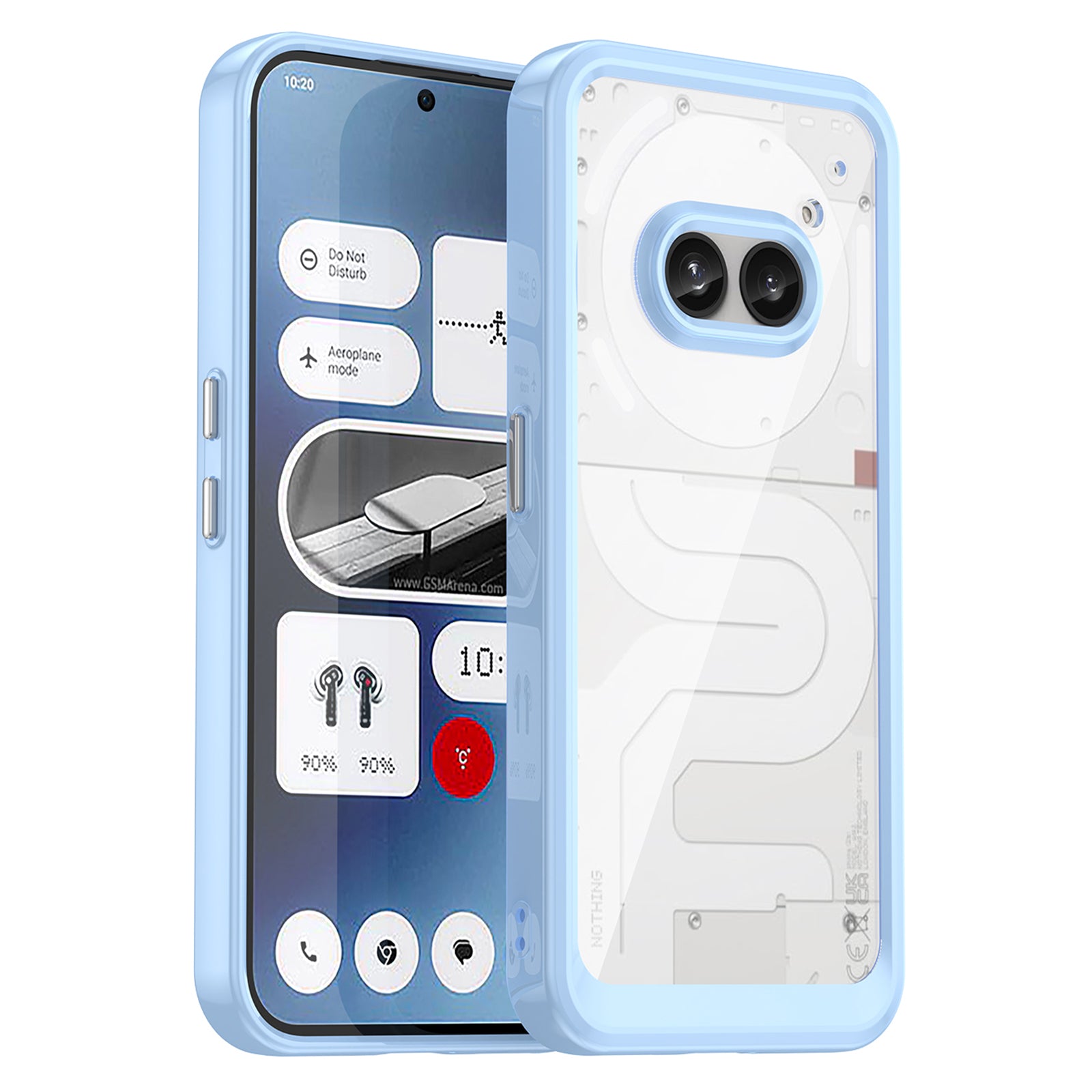 For Nothing Phone (2a) Case Drop-proof TPU Frame Clear Acrylic Protective Shell