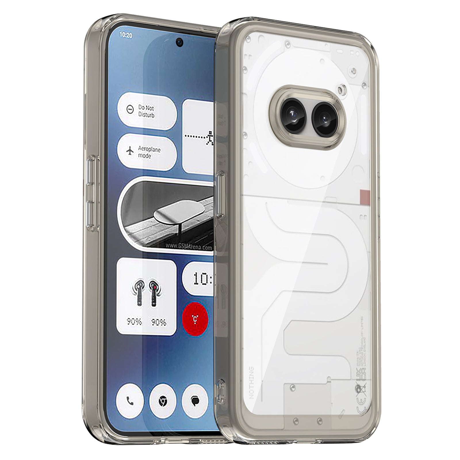 For Nothing Phone (2a) Case Drop-proof TPU Frame Clear Acrylic Protective Shell