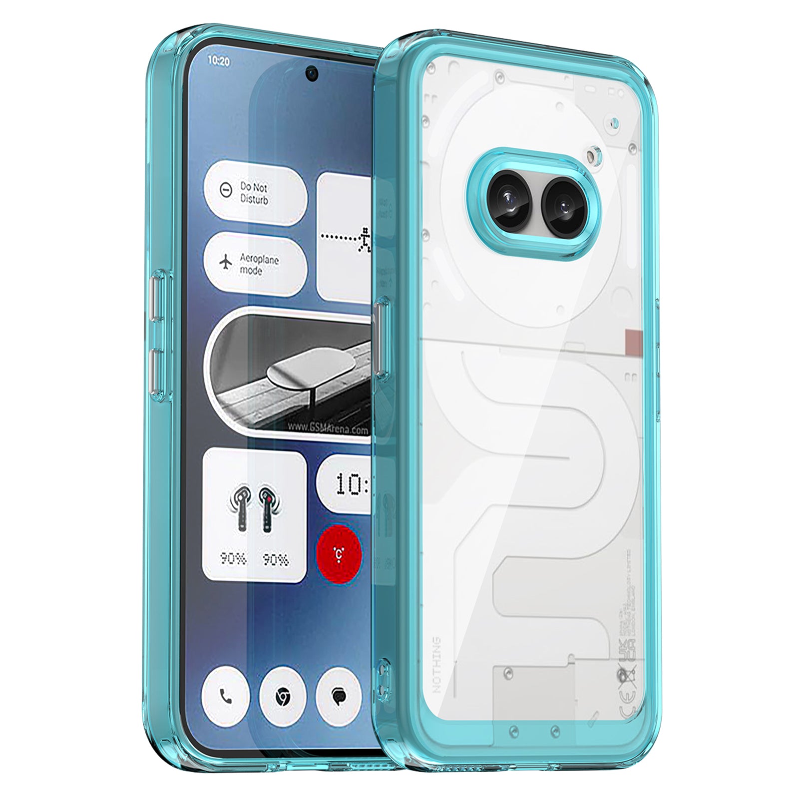 For Nothing Phone (2a) Case Drop-proof TPU Frame Clear Acrylic Protective Shell