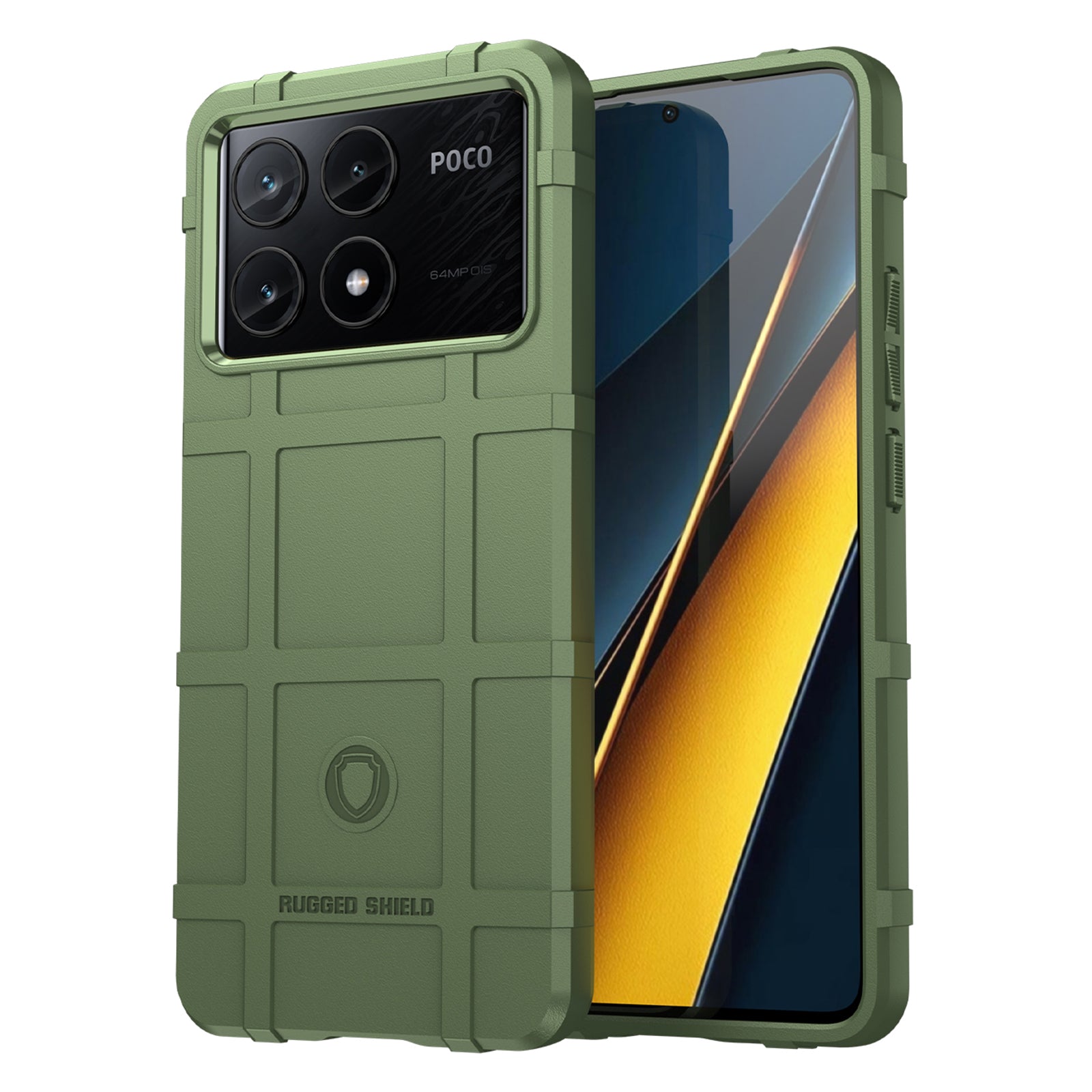 For Xiaomi Poco X6 Pro 5G / Redmi K70E 5G Case Square Grid Texture Non-slip TPU Phone Cover