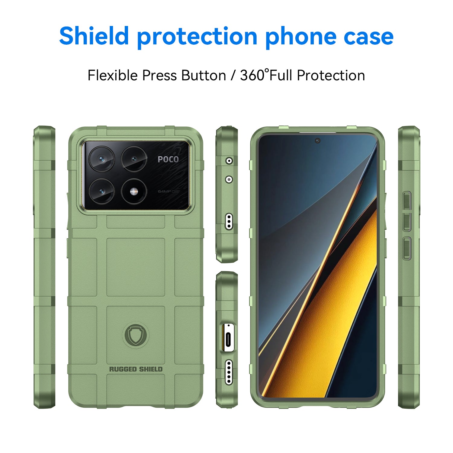 For Xiaomi Poco X6 Pro 5G / Redmi K70E 5G Case Square Grid Texture Non-slip TPU Phone Cover