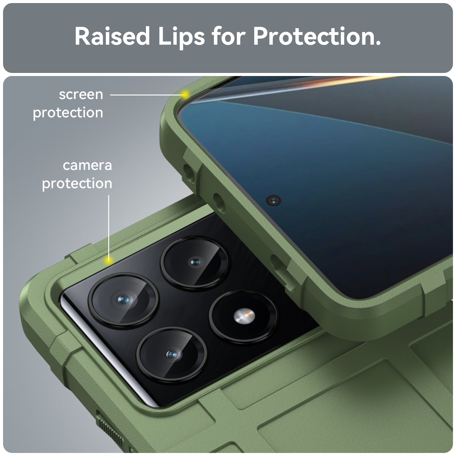 For Xiaomi Poco X6 Pro 5G / Redmi K70E 5G Case Square Grid Texture Non-slip TPU Phone Cover