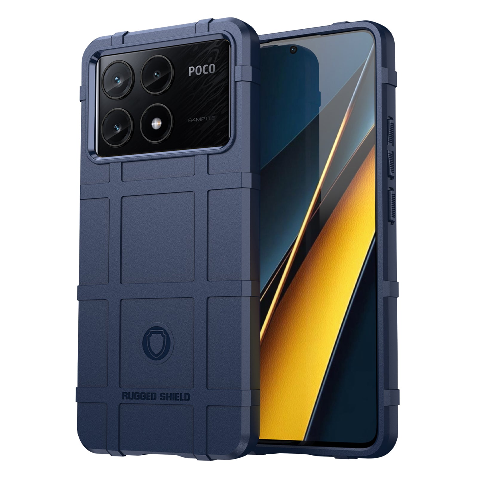 For Xiaomi Poco X6 Pro 5G / Redmi K70E 5G Case Square Grid Texture Non-slip TPU Phone Cover