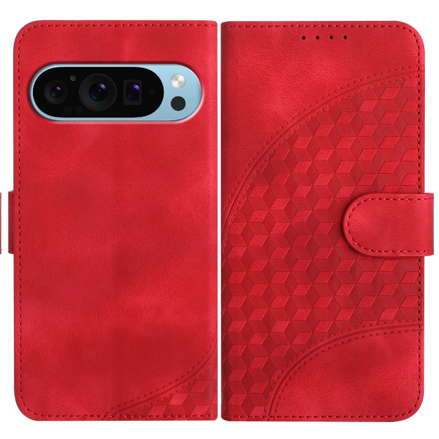 YX0060 For Google Pixel 9 Pro Case Elephant Head Pattern Leather Cell Phone Cover