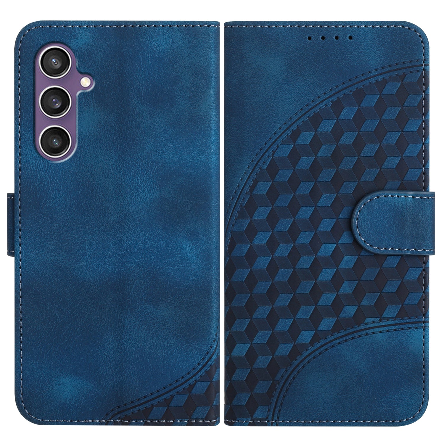 YX0060 For Samsung Galaxy S23 FE Wallet Case Elephant Head Pattern Card Slots Phone Shell