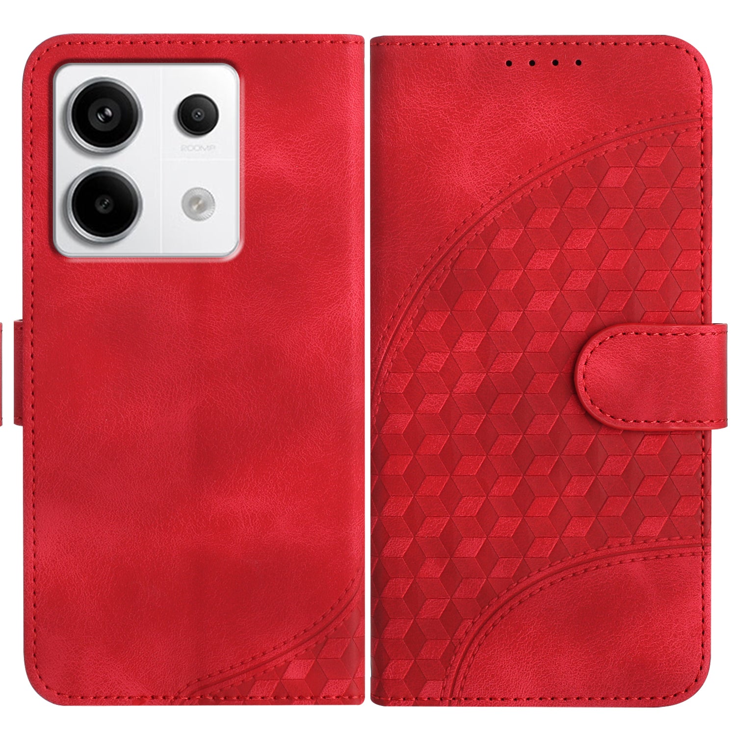 YX0060 For Xiaomi Redmi Note 13 Pro 4G / Poco M6 Pro 4G Shockproof Case Leather Elephant Head Pattern Phone Cover
