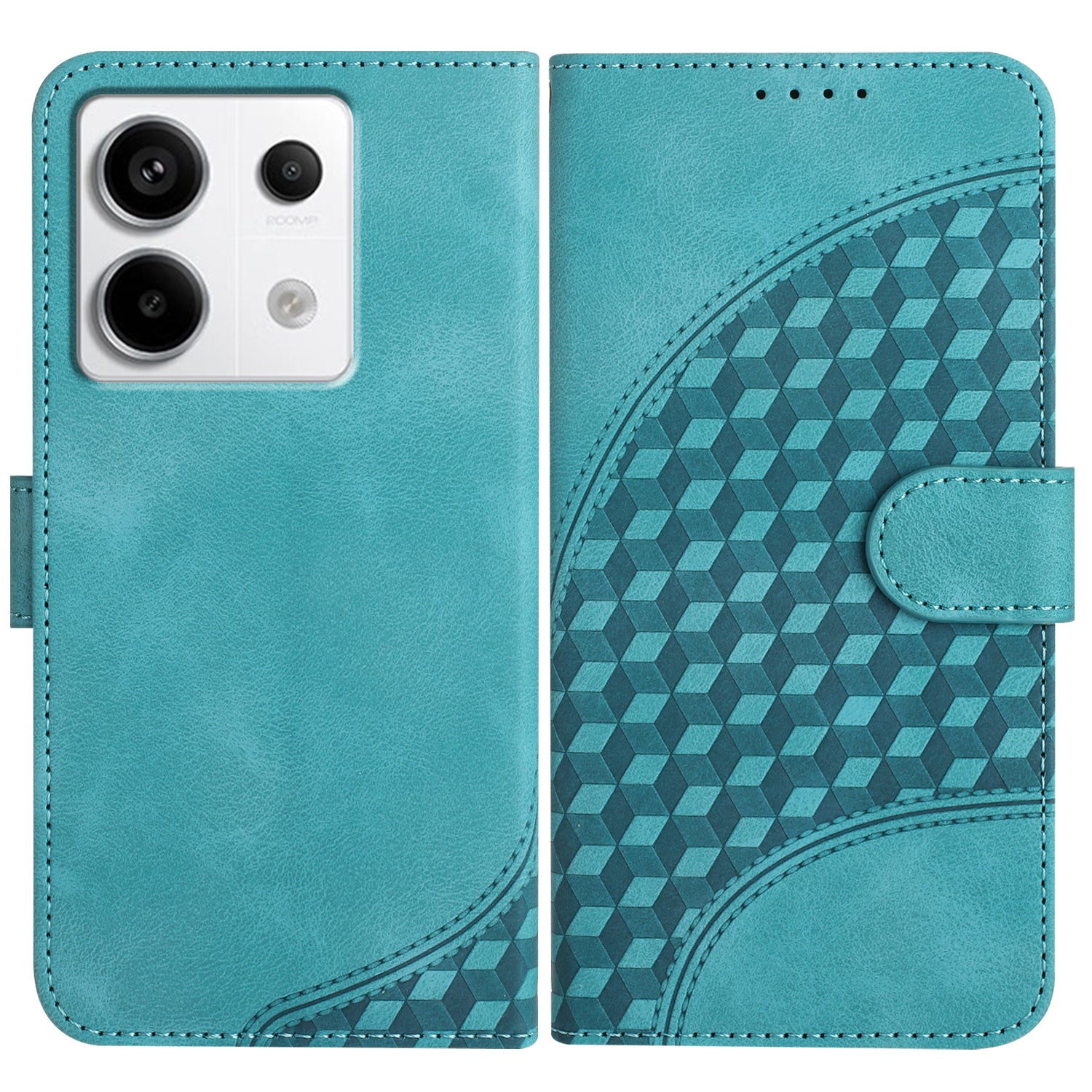 YX0060 For Xiaomi Redmi Note 13 Pro 4G / Poco M6 Pro 4G Shockproof Case Leather Elephant Head Pattern Phone Cover