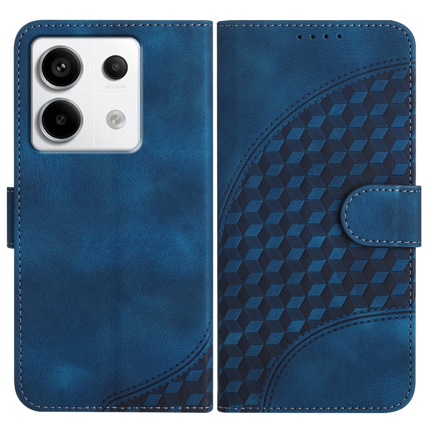 YX0060 For Xiaomi Redmi Note 13 Pro 4G / Poco M6 Pro 4G Shockproof Case Leather Elephant Head Pattern Phone Cover