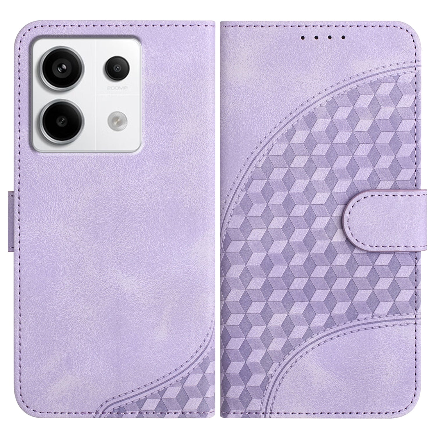 YX0060 For Xiaomi Redmi Note 13 Pro 4G / Poco M6 Pro 4G Shockproof Case Leather Elephant Head Pattern Phone Cover