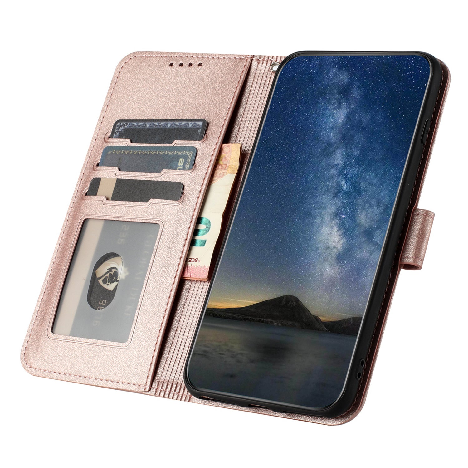 YX0050 For Xiaomi Redmi Note 13 4G Wallet Case Flower Pattern Imprinted Leather Phone Cover