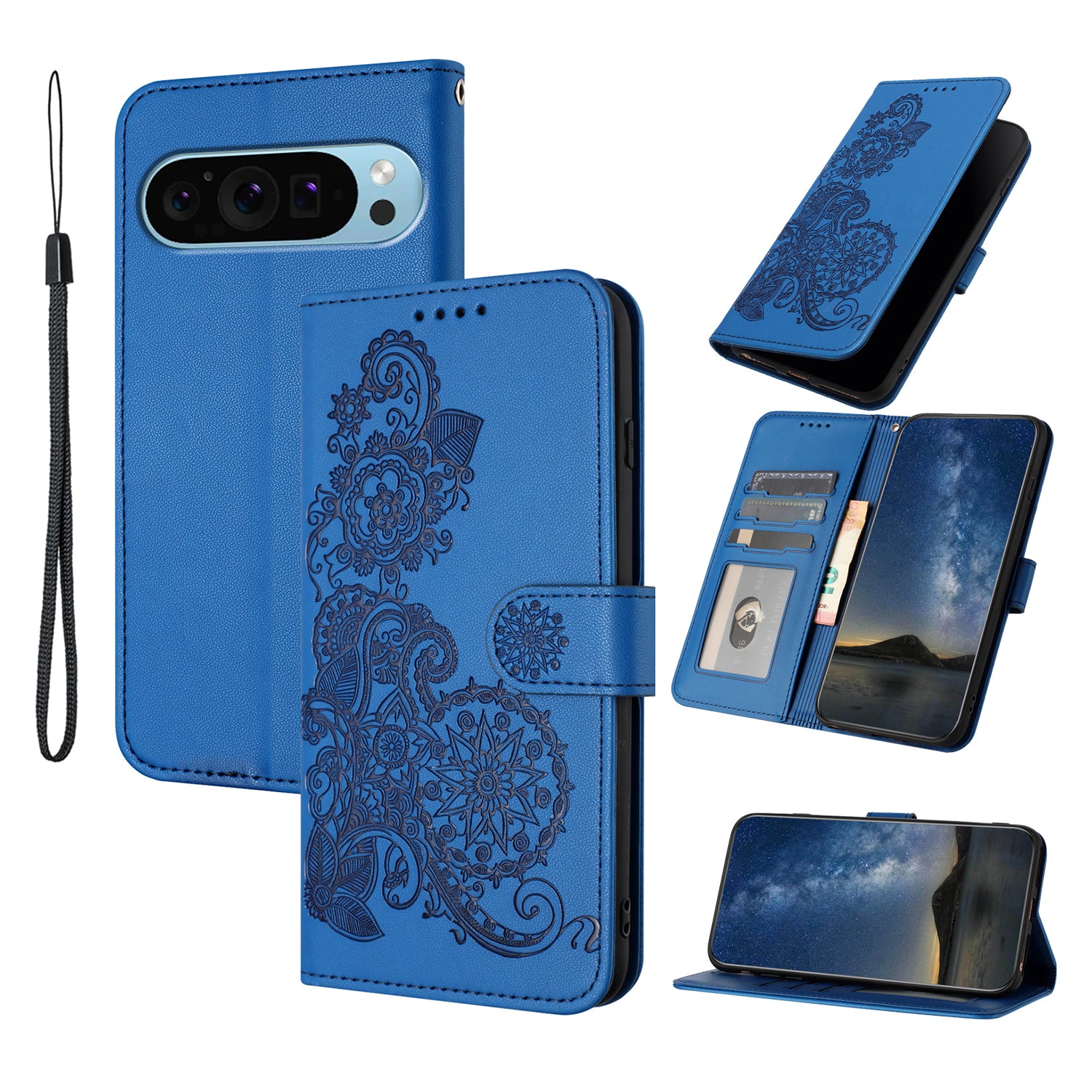 YX0050 For Google Pixel 9 Leather Case Shockproof Wallet Phone Cover