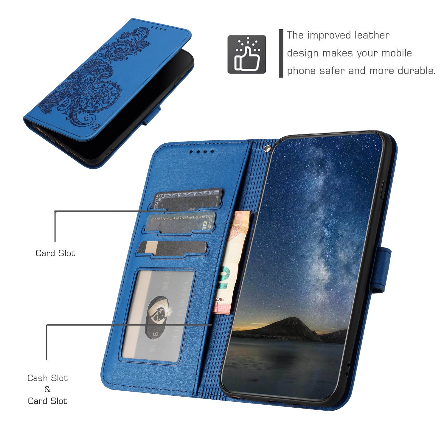 YX0050 For Google Pixel 9 Leather Case Shockproof Wallet Phone Cover