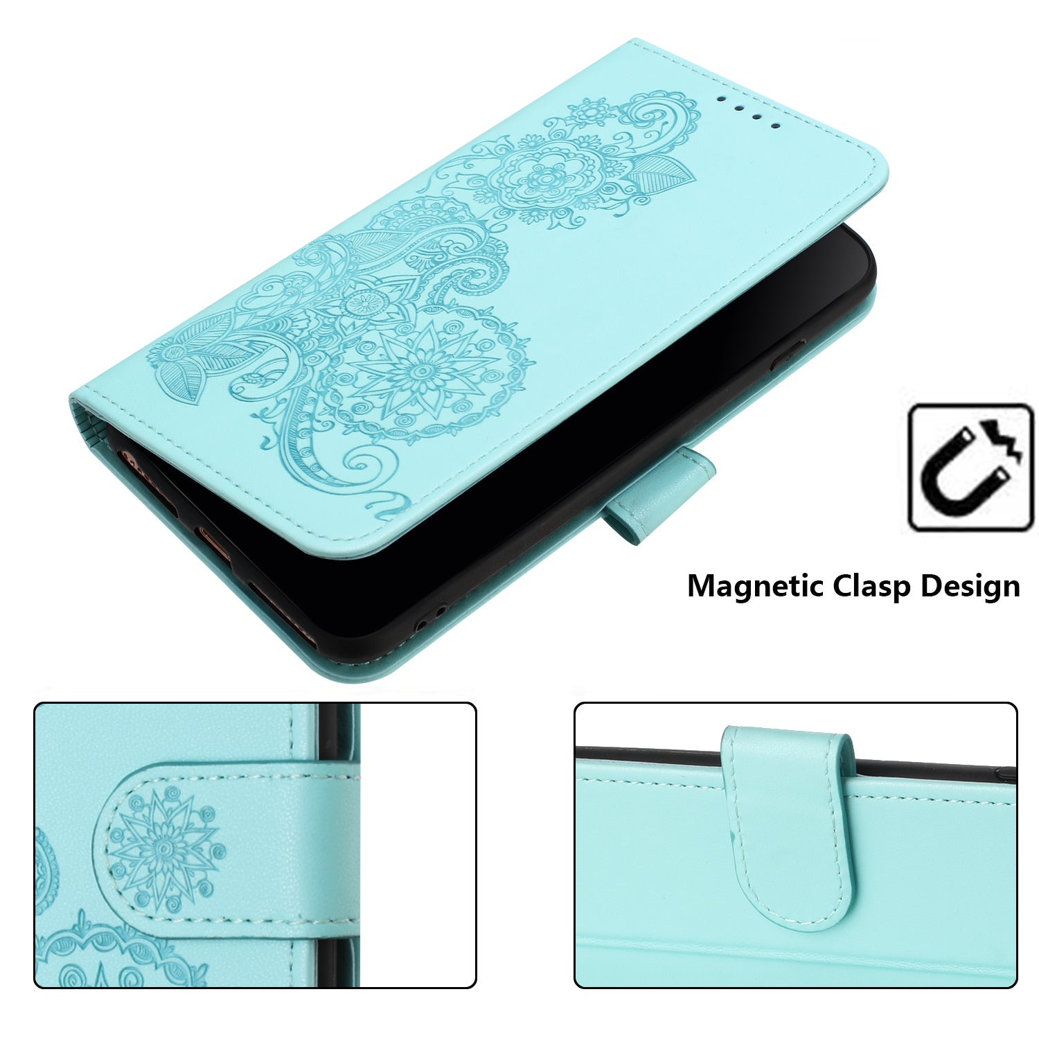 YX0050 For Xiaomi Redmi Note 13 5G Leather Case Anti-Scratch Wallet Phone Case
