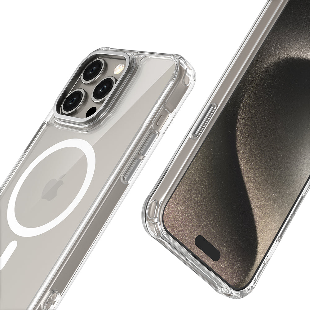 For iPhone 13 Pro Max Clear Case PC+TPU Anti-Drop Slim Phone Cover Compatible with MagSafe