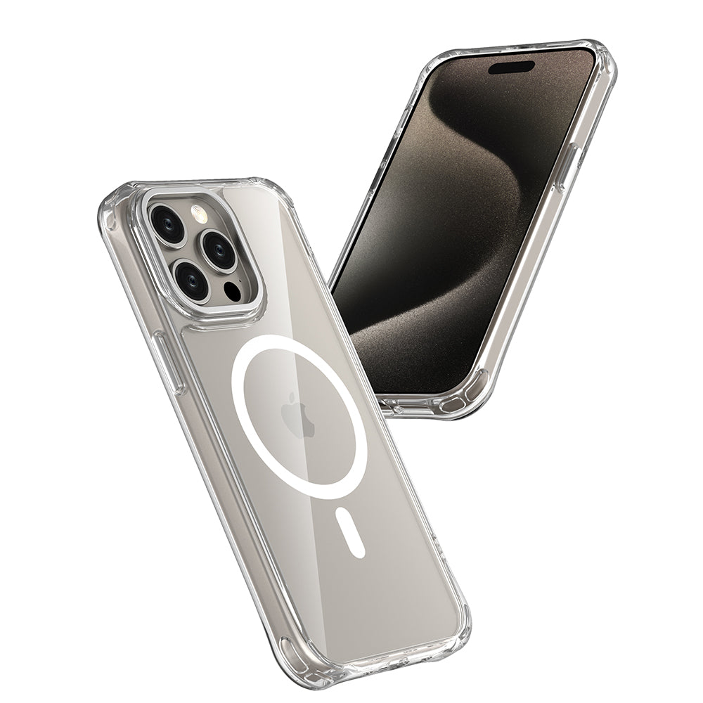 For iPhone 13 Pro Max Clear Case PC+TPU Anti-Drop Slim Phone Cover Compatible with MagSafe