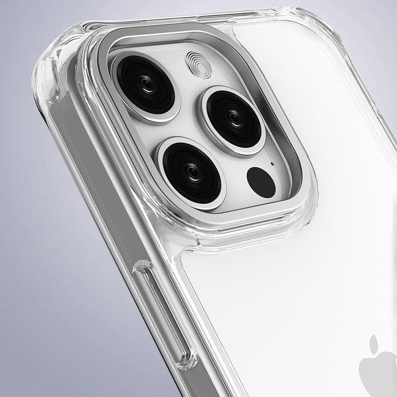 For iPhone 13 Pro Shockproof Case Anti-Scratch PC+TPU Hybrid Clear Phone Cover