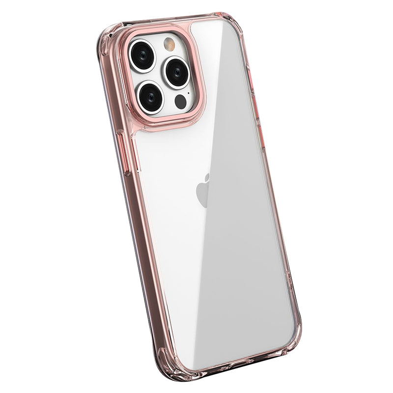 For iPhone 13 Pro Shockproof Case Anti-Scratch PC+TPU Hybrid Clear Phone Cover
