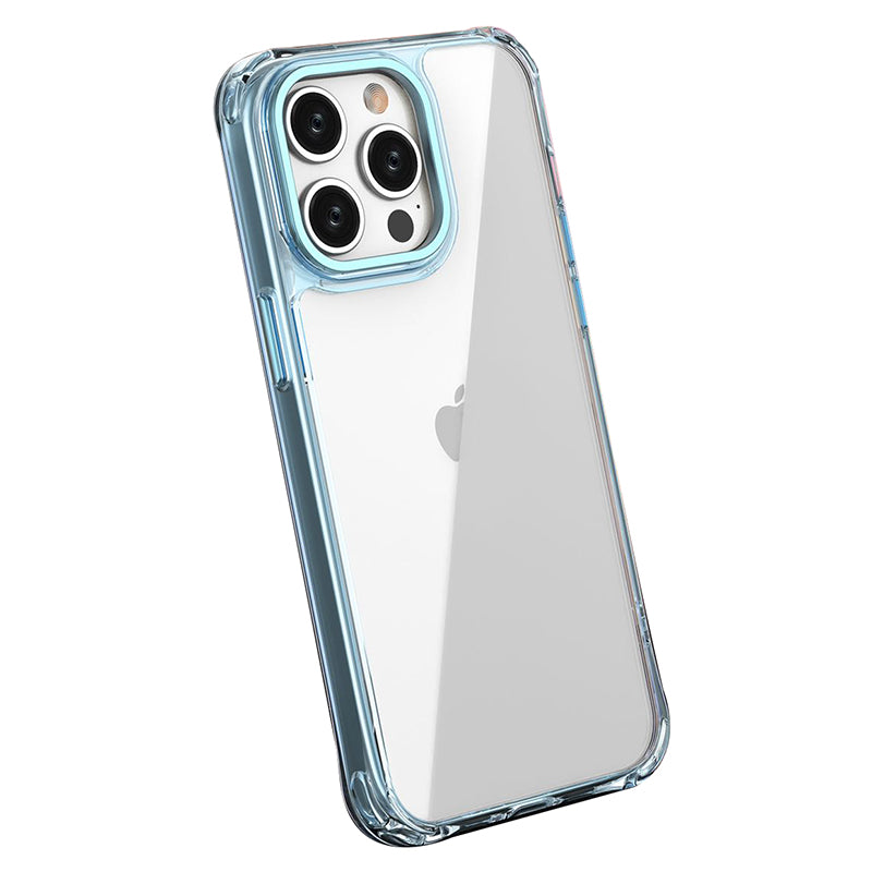 For iPhone 13 Pro Shockproof Case Anti-Scratch PC+TPU Hybrid Clear Phone Cover