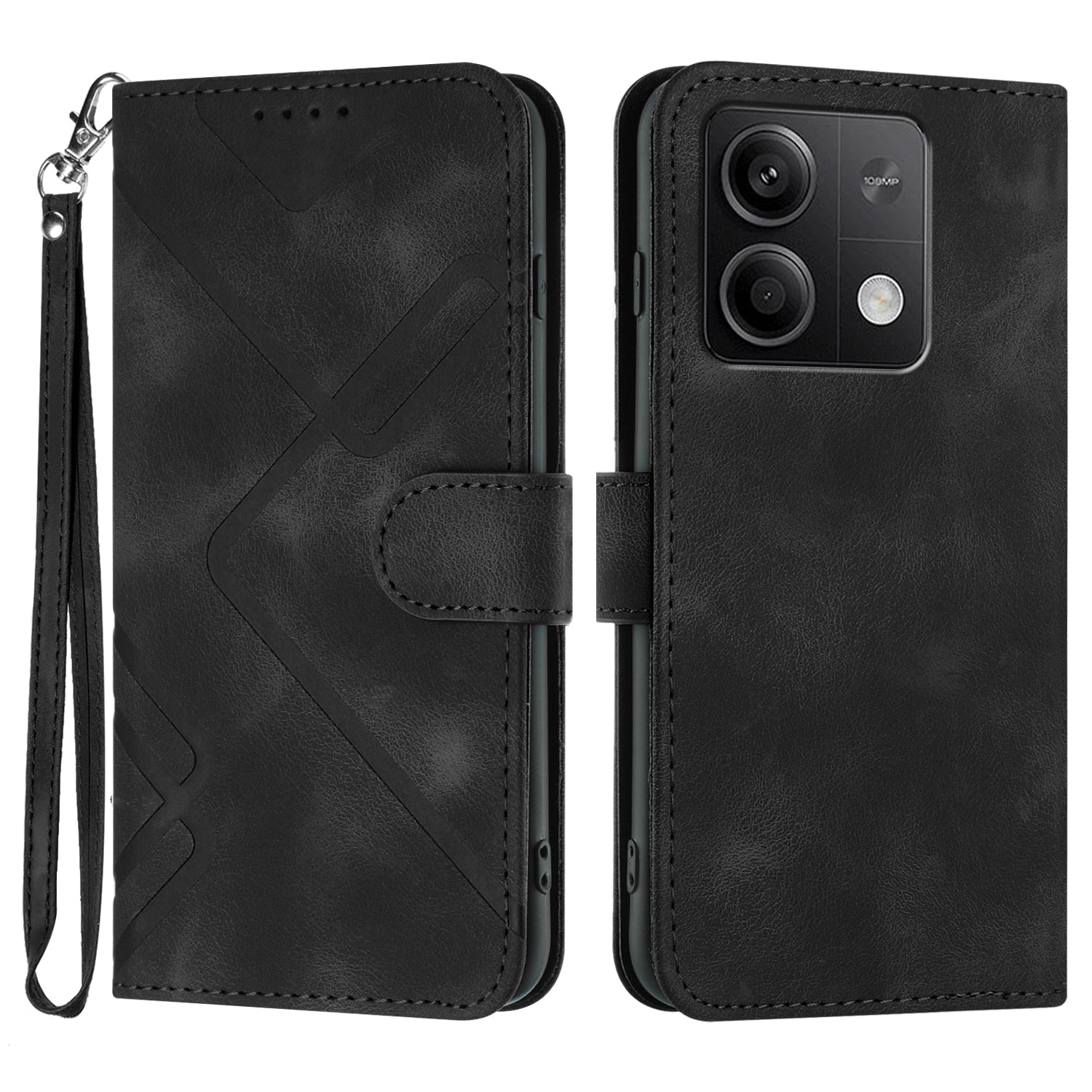 YX0040 For Xiaomi Redmi Note 13 5G Leather Case Imprinted Wallet Card Holder Phone Cover