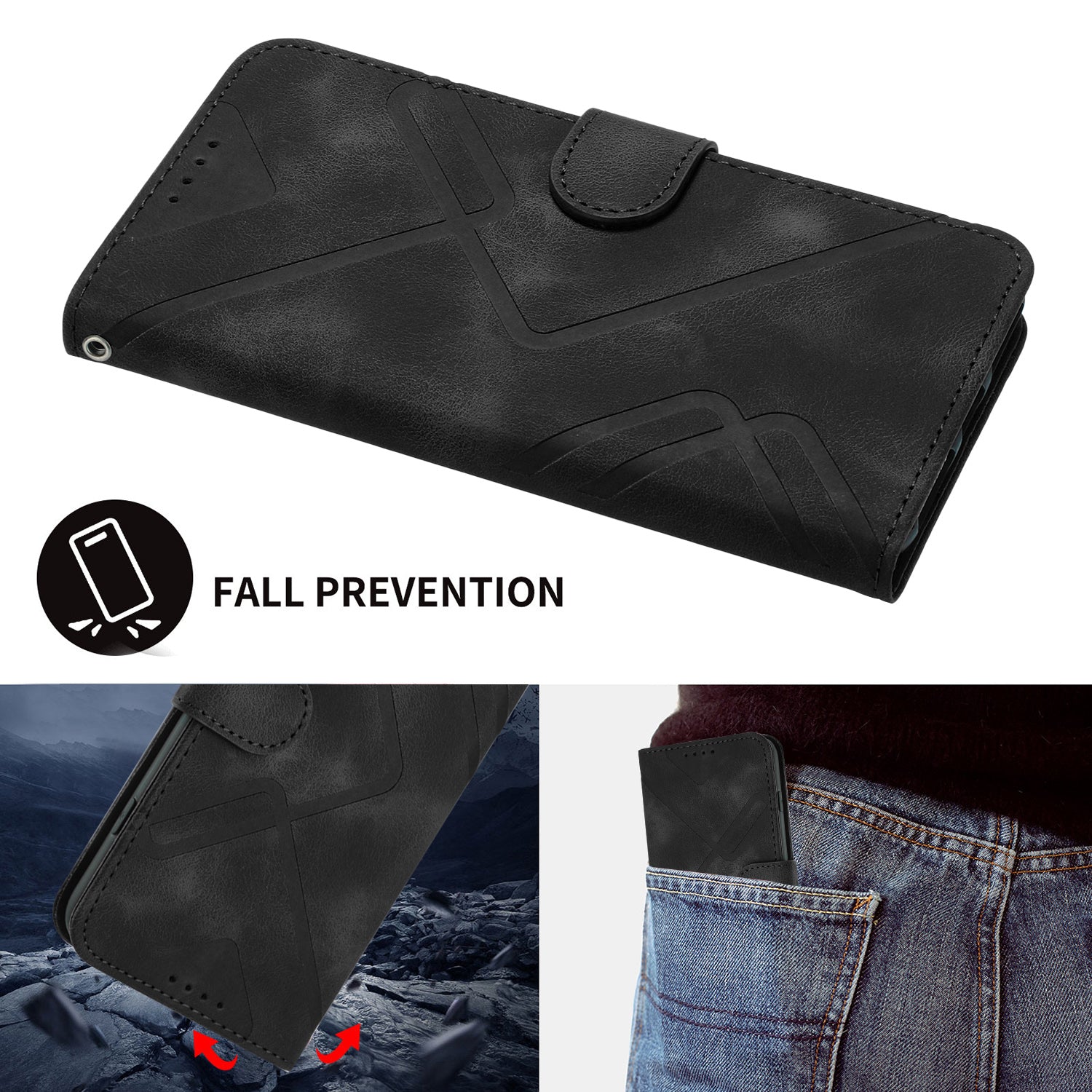 YX0040 For Xiaomi Redmi Note 13 5G Leather Case Imprinted Wallet Card Holder Phone Cover